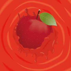 Wall Mural - apple realistic fruit poster