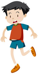 Poster - Active boy simple cartoon character