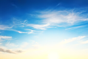 Wall Mural - dramatic clouds sky background paradise sunset landscape