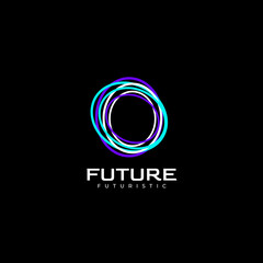 tech abstract line logo