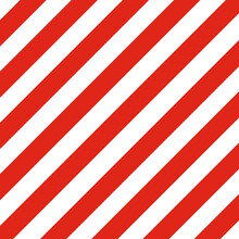 Striped Red And White Diagonal Pattern.