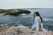 © SHOTPRIME STUDIO - pretty woman long hair nature rocks coast landscape female relaxing