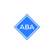 ABA letter design for logo and icon.ABA monogram logo.vector illustration with black background.
