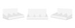 © Nika - Blank Display Carton Counters Set, Front and Side View, Isolated on White Background. Vector Illustration