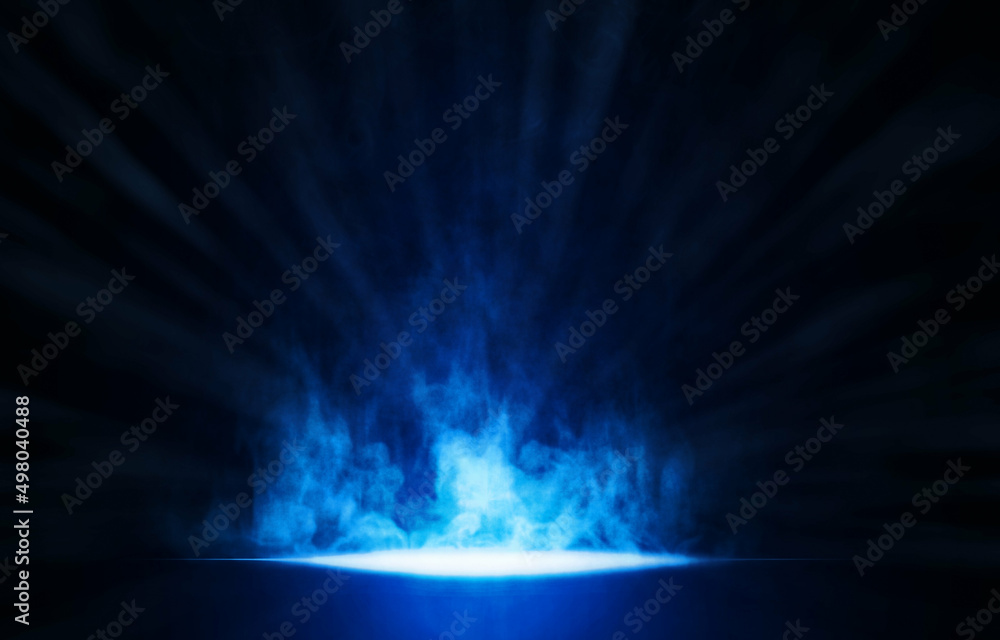 Cold blue smoke / fire background for product images or renders. Stock ...