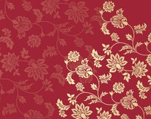 Colorful Paisley Floral Pattern , Textile Swatch , India	