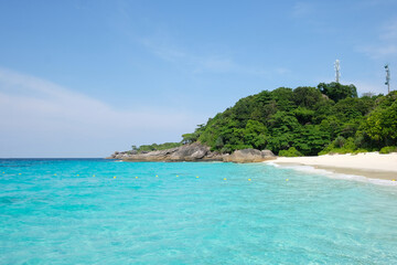 Wall Mural - Sunny day, the natural landscape of gorgeous tropical beaches and the sea