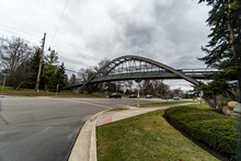 Bridge Over Maple Road In Bloomfield Hills, MI Near The Oakland Country Club