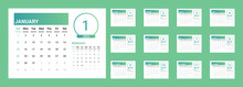 2023 Calendar With Gradient Design. Vector Of Calender 2023.corporate Desk Calendar Ready To Print. Week Start On Sunday. Sunday As Weekend. Good For Daily Log, Business, Timetable, Planner, Etc.	
