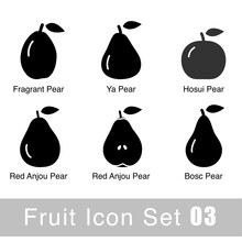 Fruit Icon Design Set, Vector Illustration