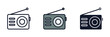 © keenan - radio icon symbol template for graphic and web design collection logo vector illustration