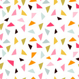 Fototapeta Dinusie - Seamless abstract pattern with colourful triangles. Vector illustration