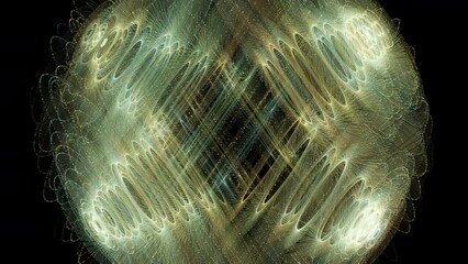 Wall Mural - seamless looping abstract video of flickering particle pattern floating in space