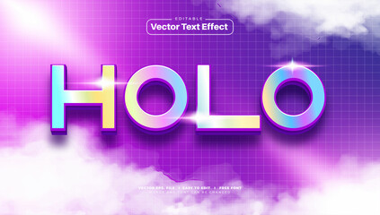 Wall Mural - Hologram Gradient Text Effect