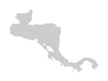 Map Of Central America With Countries And Borders.