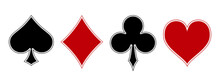 Ancient Suit Deck Of Playing Cards On White Background. Poker And Casino.