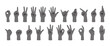 hand gesture icon set, vector illustration
