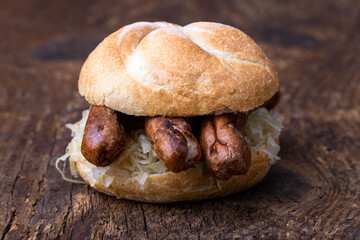 Poster - sausages in a bun