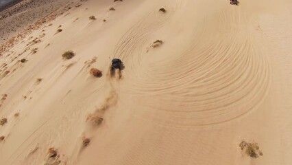 Wall Mural - Offroad Dune Buggy Driving in the Desert Sand Dunes