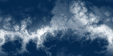 storm at sea dramatic seamless tile in blue and white