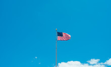 American Flag And Blue Sky