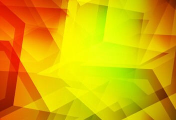 Dark Red, Yellow vector gradient triangles texture.