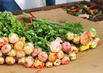 Sticker - bunches of ranunculus 