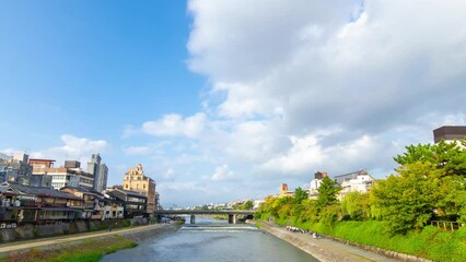 Wall Mural - 京都風景　タイムラプス　鴨川