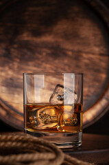 Wall Mural - Glass with whiskey