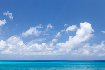 Aufkleber - Sea landscape and sky with clouds