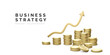 © Ihor - 3D money coin and gold arrow up isolated on white background. Coin stack growing business concept. Investment and money earning growth concept