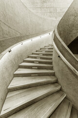 Poster - Modern spiral staircase. Contemporary architecture abstract background