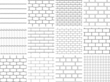 Seamless Hatch Pattern Of Architectural Texture Background- Brick And Roof