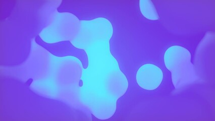 Aufkleber - Magical glowing liquid blobs look like a lava lamp. 3d rendering loop animation