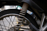 Fototapeta  - wheel of a motorcycle