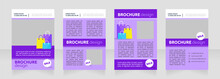 Special Promotions On Brand Clothes Blank Brochure Design. Template Set With Copy Space For Text. Premade Corporate Reports Collection. Editable 4 Paper Pages. Ubuntu Bold, Raleway Regular Fonts Used