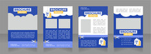 Friends And Family Discounts Blank Brochure Design. Template Set With Copy Space For Text. Premade Corporate Reports Collection. Editable 4 Paper Pages. Ubuntu Bold, Regular Fonts Used