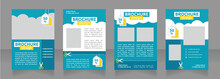 Cheap Vacation Package Blank Brochure Design. Special Offer. Template Set With Copy Space For Text. Premade Corporate Reports Collection. Editable 4 Paper Pages. Ubuntu Bold, Regular Fonts Used