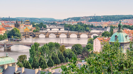 Poster - The city of Prague in the evening