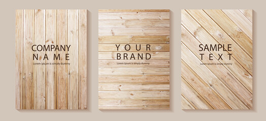 Vector wood background texture. in A4 size for design work cover book presentation. brochure layout and flyers poster template.