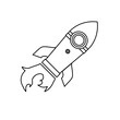 rakieta  - ikona rakiety - ilostracjalineaet