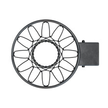 Black Basketball Rim Top View On A White Background, 3d Render
