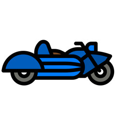 Wall Mural - sidecar line icon