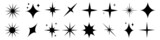 Fototapeta  - Sparkle vector icons set. Shine symbol illustration. star sign collection.