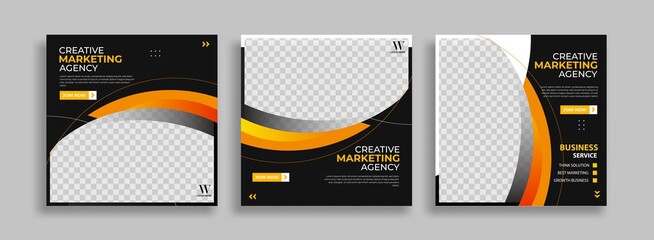 Wall Mural - creative business marketing social media post template