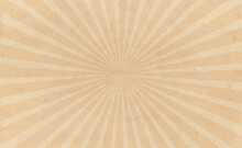 Sun Sunburst Texture Vintage Grungy Beige Abstract Background. Old Brown Paper In Retro Style. Vector Illustration