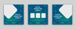 Set of three social media post template digital marketing agency design poster or banner templates design