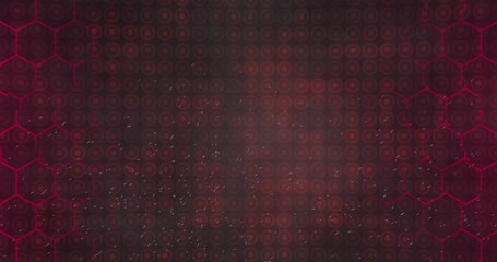 animation of neon red pattern over red pattern
