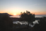 Fototapeta Niebo - Coucher de soleil sur la Côte d'Azur