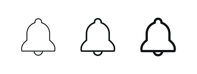 Poster - notification bell icon. alarm ring symbol